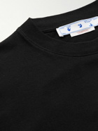 Off-White - Logo-Print Cotton-Jersey T-Shirt - Black