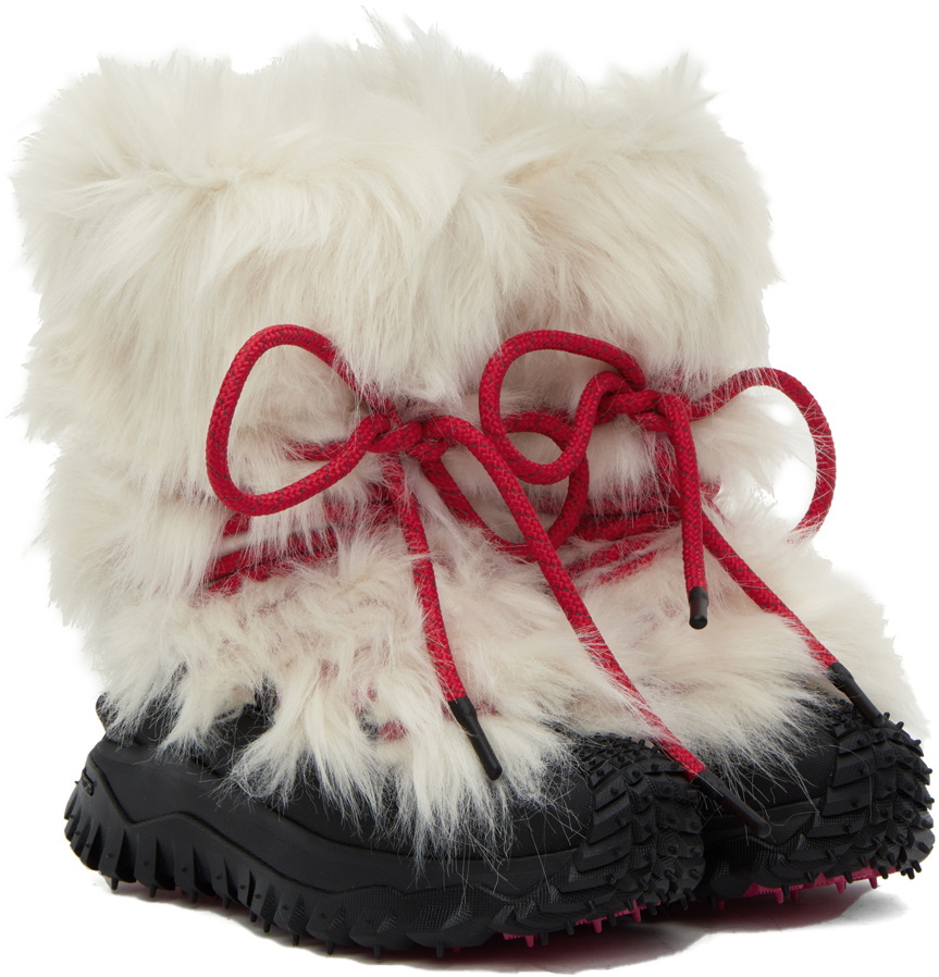 Moncler Grenoble White Trailgrip Apres Boots