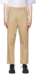 Maison Kitsuné Beige 2 Pleats Trousers