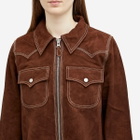 Nudie Jeans Co Women's Anja Western Suede Jacket in Bruno