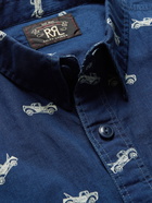 RRL - Farrell Printed Cotton-Poplin Shirt - Blue