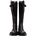 Ann Demeulemeester SSENSE Exclusive Black Distressed Buckle Riding Boots