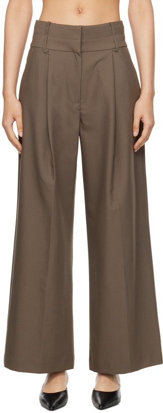 Photo: CAMILLA AND MARC Taupe Mallory Trousers