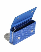 Amina Muaddi Womens Clutch in Blue