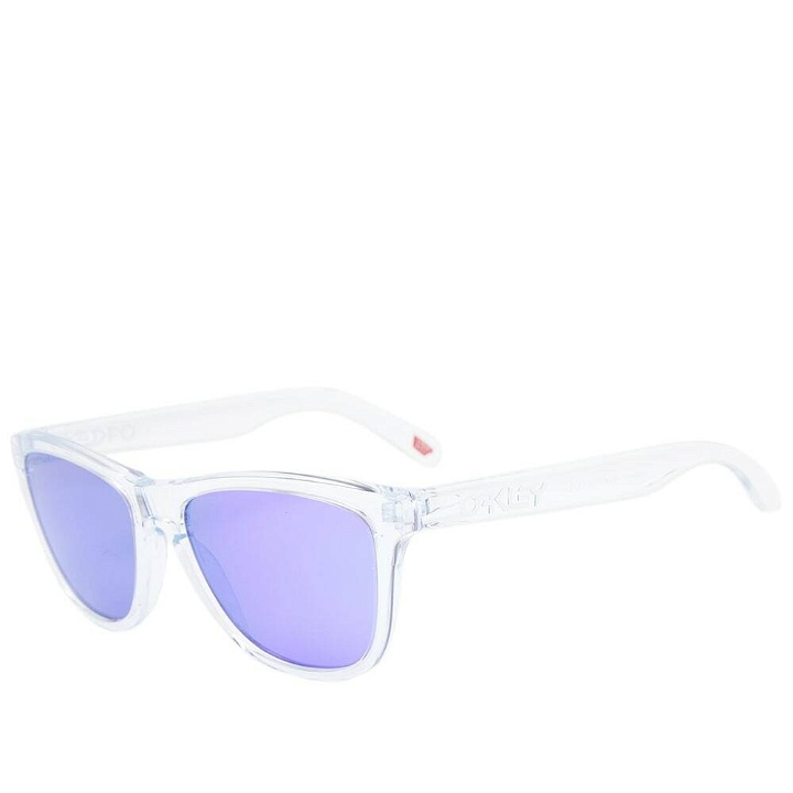 Photo: Oakley Men's Frogskins Sunglasses in Polished Clear/Prizm Violet