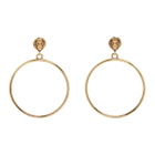 Versus Gold Lion Hoop Earrings
