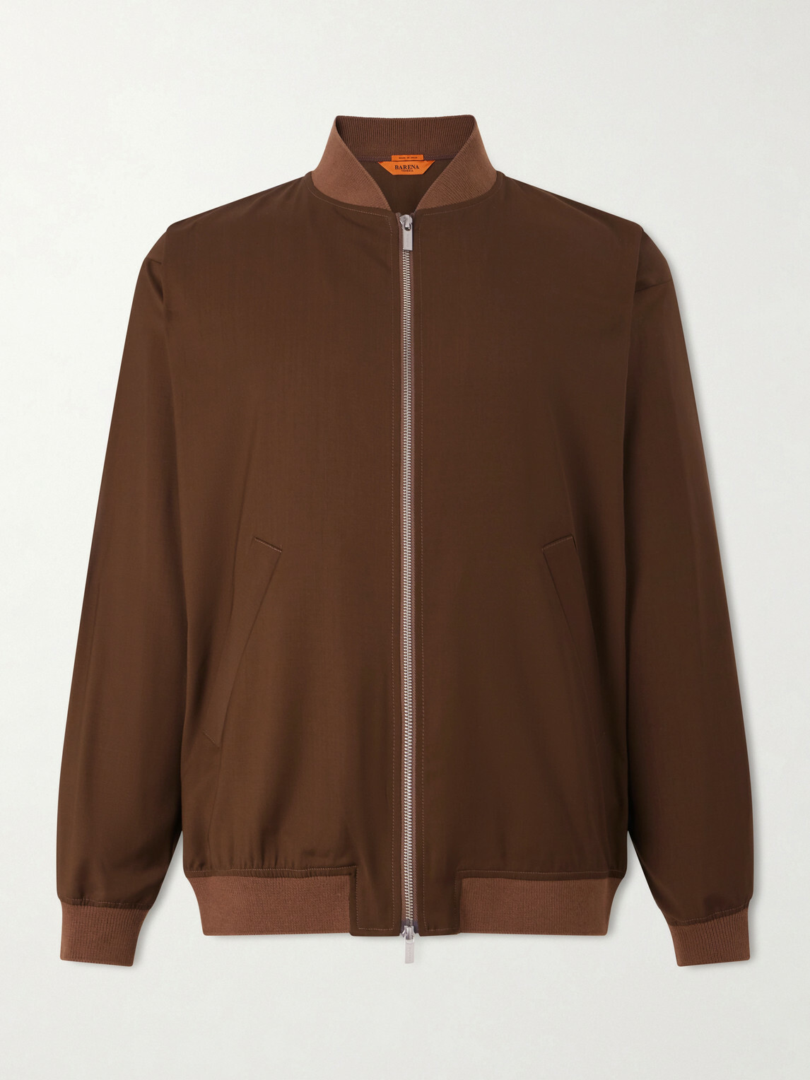 Barena - Gabier Virgin Wool Bomber Jacket - Brown