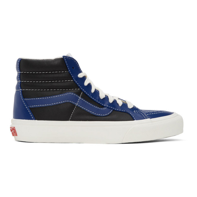 Photo: Vans Blue and Black Sk8-Hi Reissue VI Sneakers