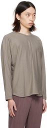 HOMME PLISSÉ ISSEY MIYAKE Taupe Release-T 1 Long Sleeve T-Shirt