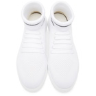 Fendi White Knit High-Top Sneakers