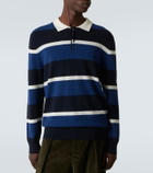 Arch4 Striped cashmere polo sweater