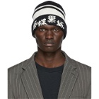 Undercover Black and Off-White Wool Beanie