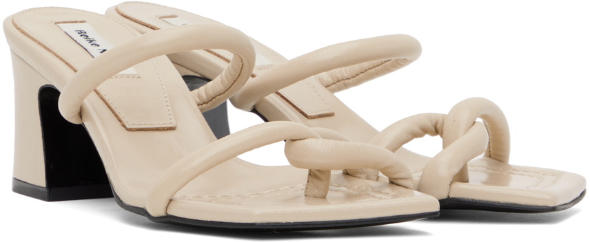 Reike Nen Beige Twisted Heeled Sandals