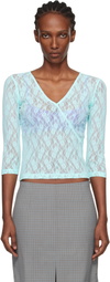 Fruity Booty Blue Lace Moss Wrap T-shirt