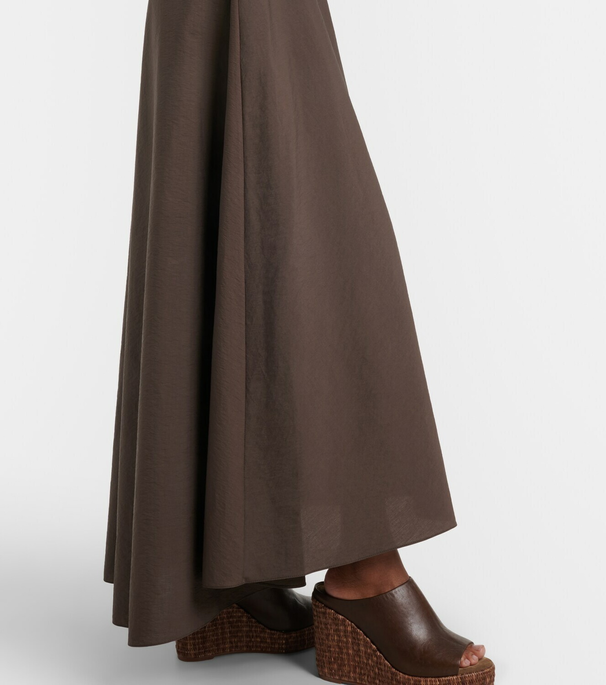 Brunello Cucinelli Belted cotton-blend maxi dress