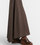 Brunello Cucinelli Belted cotton-blend maxi dress
