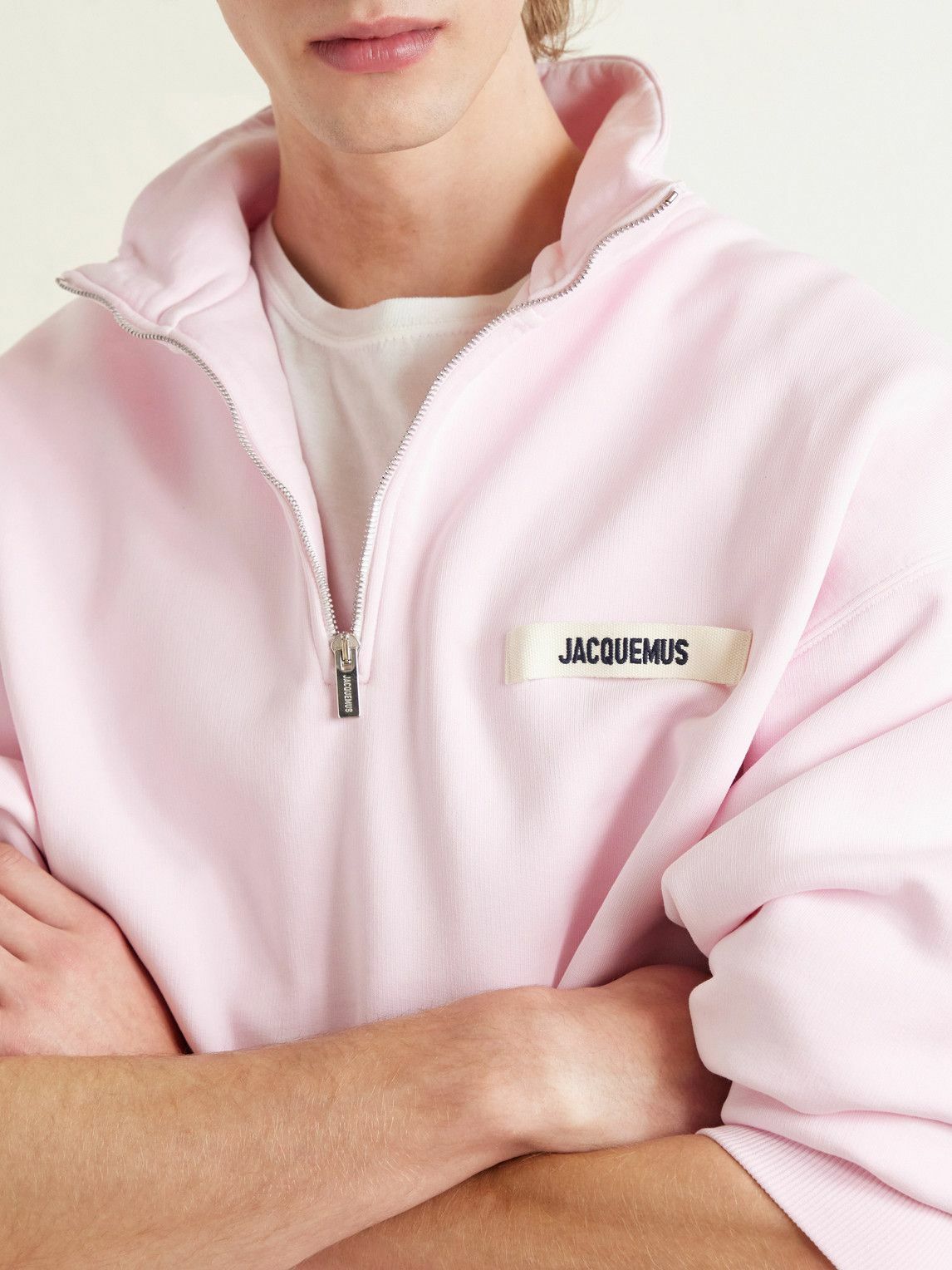 Jacquemus - Logo-Appliquéd Cotton-Jersey Sweatshirt - Pink
