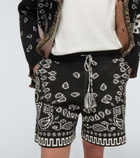 Alanui - Bandana cotton-blend piqué shorts