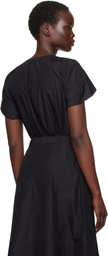 3.1 Phillip Lim Black Cascade Drape Combo T-shirt