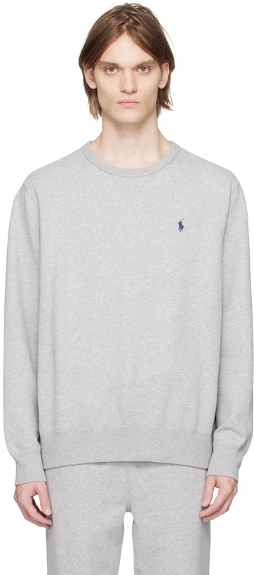 Photo: Polo Ralph Lauren Gray Embroidered Sweatshirt