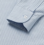 Barena - Slim-Fit Pinstriped Cotton and Wool-Blend Shirt - Blue