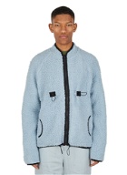 Zipper Fleece Sweater in Blue