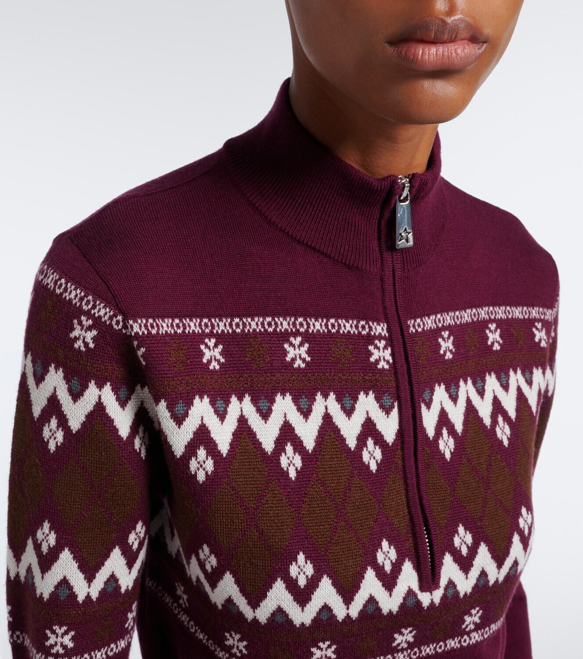 Perfect Moment Fair Isle wool half-zip sweater