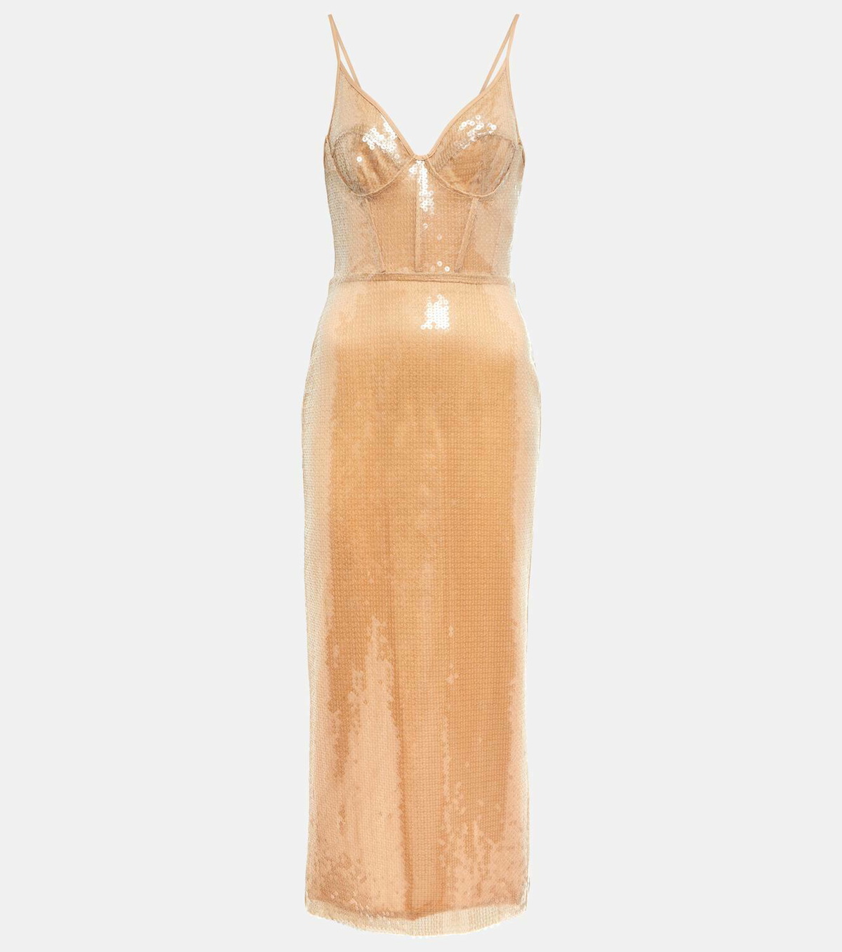 david koma blue sequin dress PADDED HIP DETAIL SEQUIN GOWN  David Koma