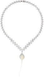 Ottolinger Silver & White Diamond Dip Necklace