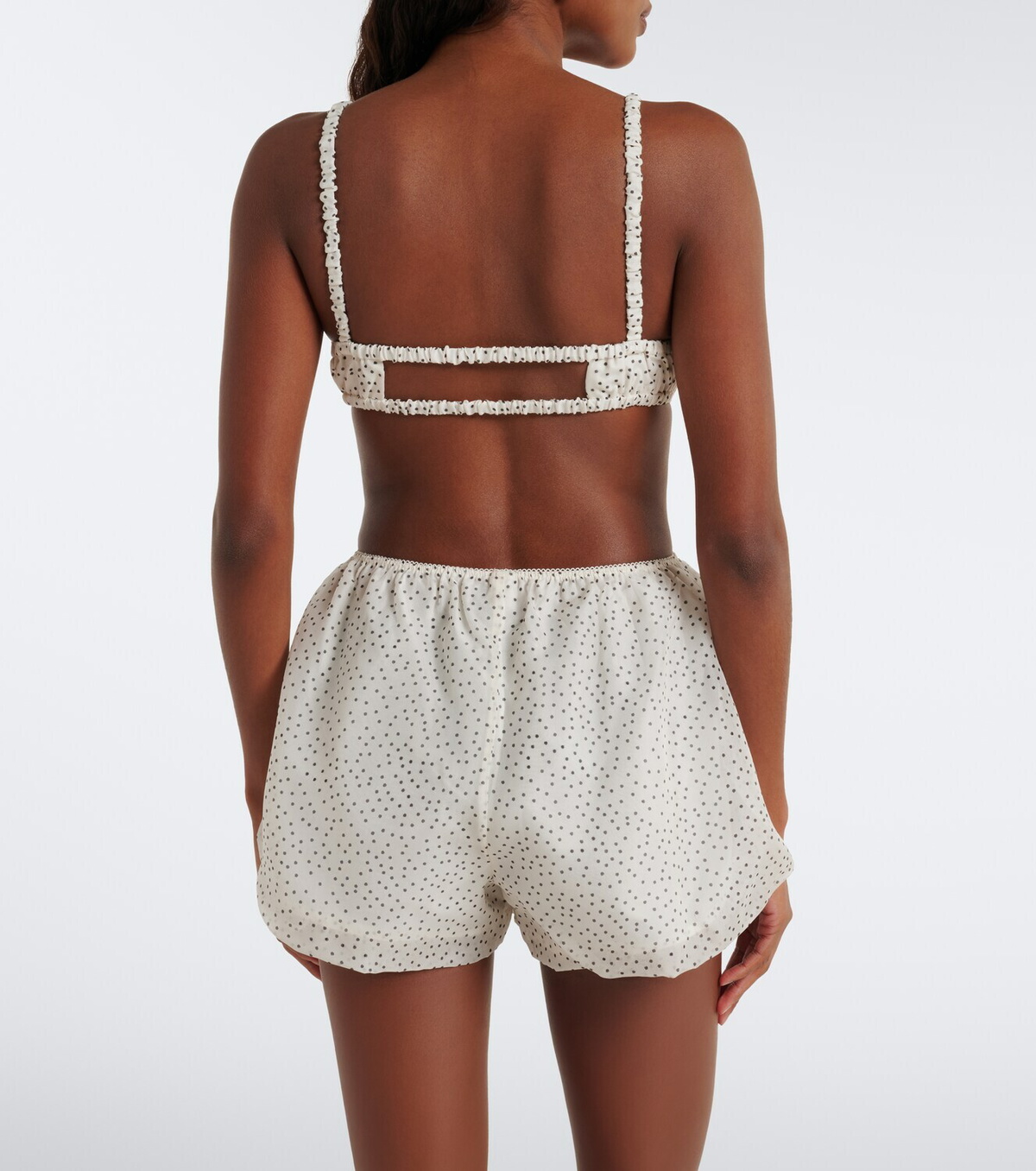SIR Polka-dot silk organza bra top