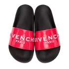 Givenchy Pink and White Logo Flat Sandals