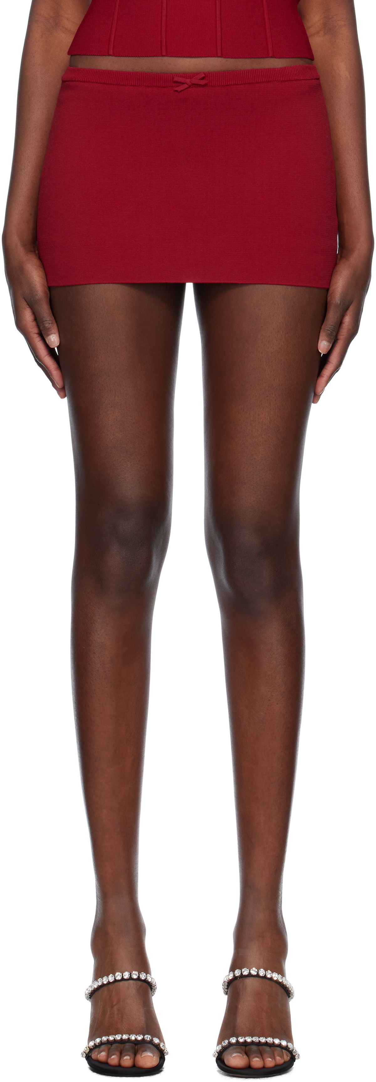 Mirror Palais Red 'The Knit' Mini Skort