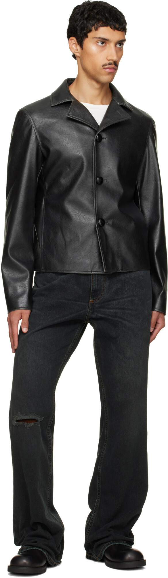 MM6 Maison Margiela Navy Straight-Leg Jeans