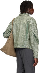 CMMAWEAR Green Terrarium Denim Jacket