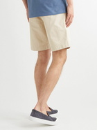 Mr P. - Straight-Leg Garment-Dyed Organic Cotton-Twill Shorts - Neutrals