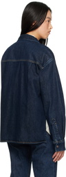 AGOLDE Navy Gwen Slice Denim Shirt