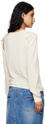 Helmut Lang Off-White Shrug Sweater