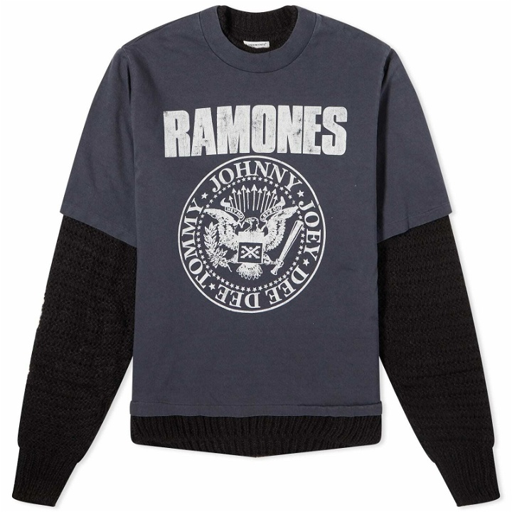 Photo: Undercover Women's Ramones Reversible Sweater in Charcoal
