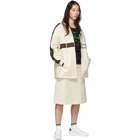 Gucci Off-White Web Zip-Up Hoodie