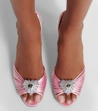 Valentino Garavani Cœur Royal satin slingback sandals