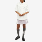 Thom Browne Women's Mini Box RWB Pleat Tweed Skirt in White