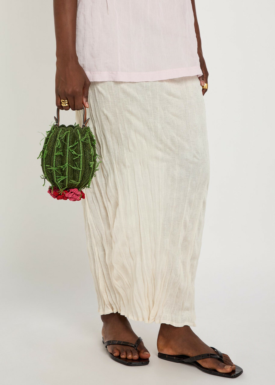 Anya Hindmarch Cactus Raffia and Leather Cross-body bag - Khaki - One Size