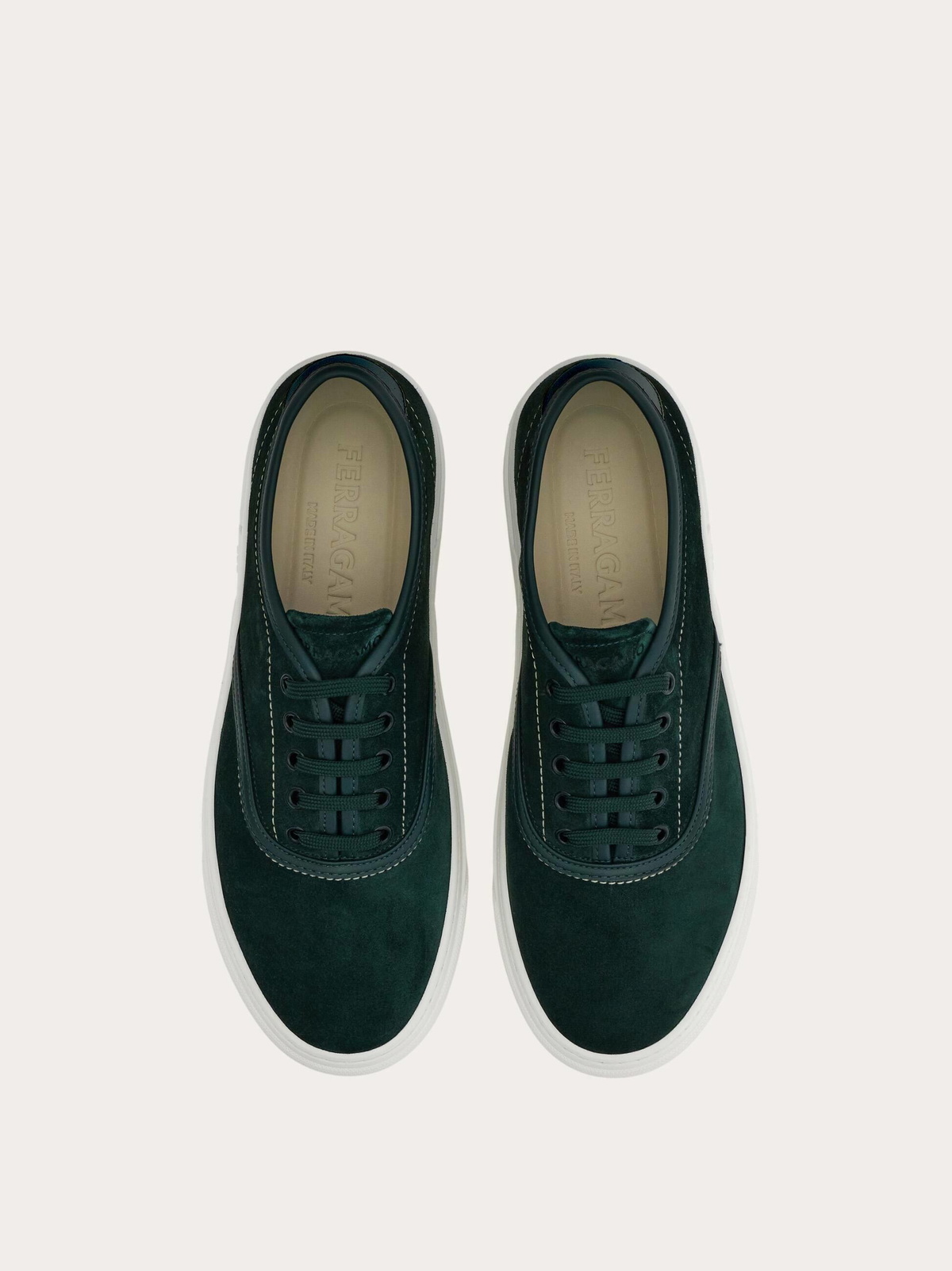 Ferragamo Mens Gancini sneaker in Green