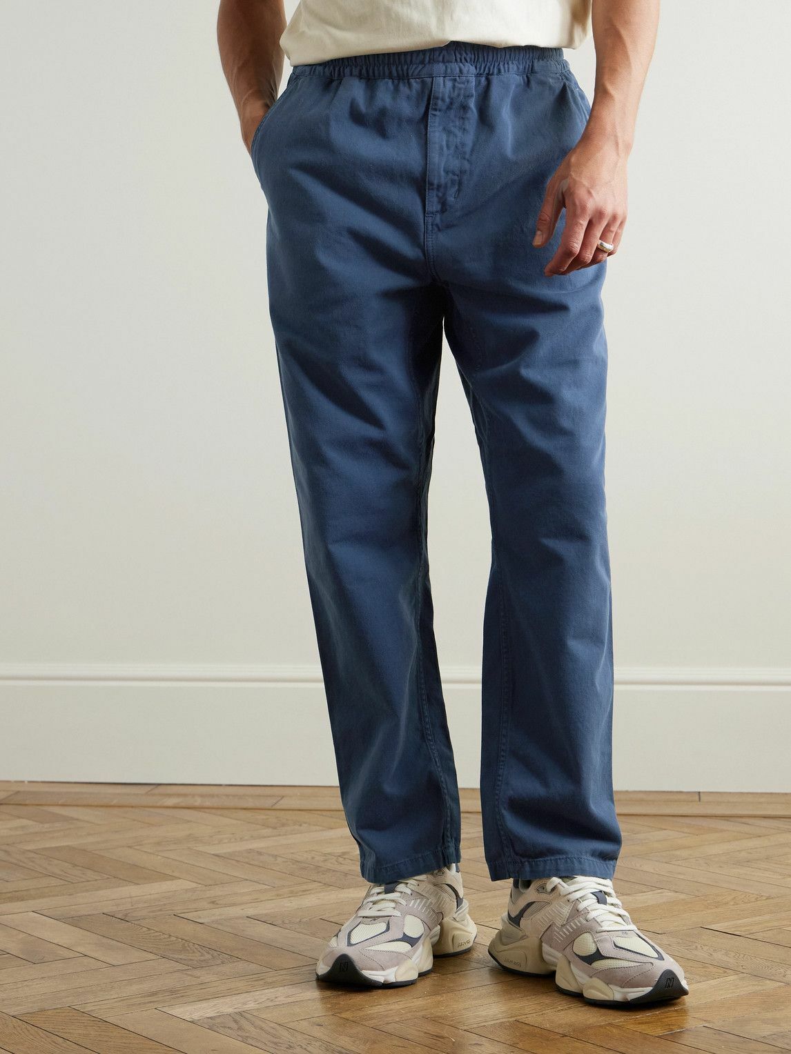 Carhartt WIP - Flint Straight-Leg Garment-Dyed Cotton-Twill Trousers - Blue