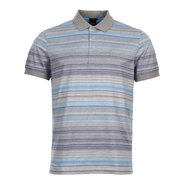 Photo: Polo Shirt - Blue/Grey/White