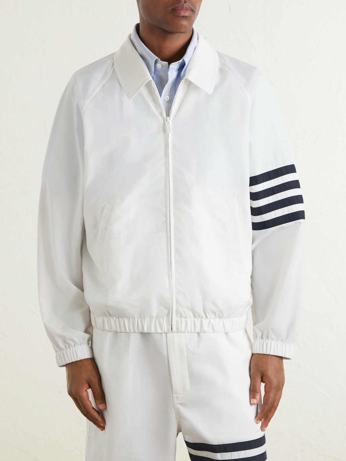 Thom Browne - Striped Ripstop Track Jacket - White