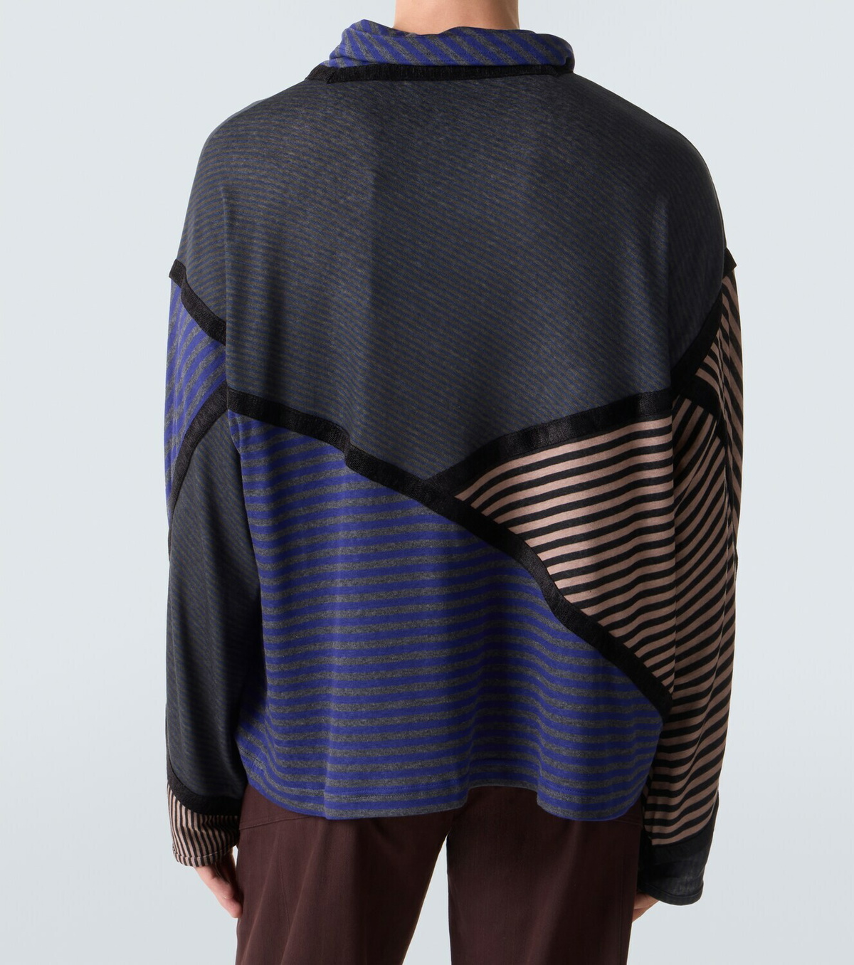 Kiko Kostadinov Raday paneled jersey turtleneck top
