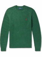 Polo Ralph Lauren - Logo-Embroidered Honeycomb-Knit Sweater - Green