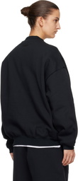 Fear of God ESSENTIALS Black Varsity Crewneck Sweatshirt