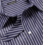 Balenciaga - Oversized Striped Cotton-Poplin Shirt - Blue